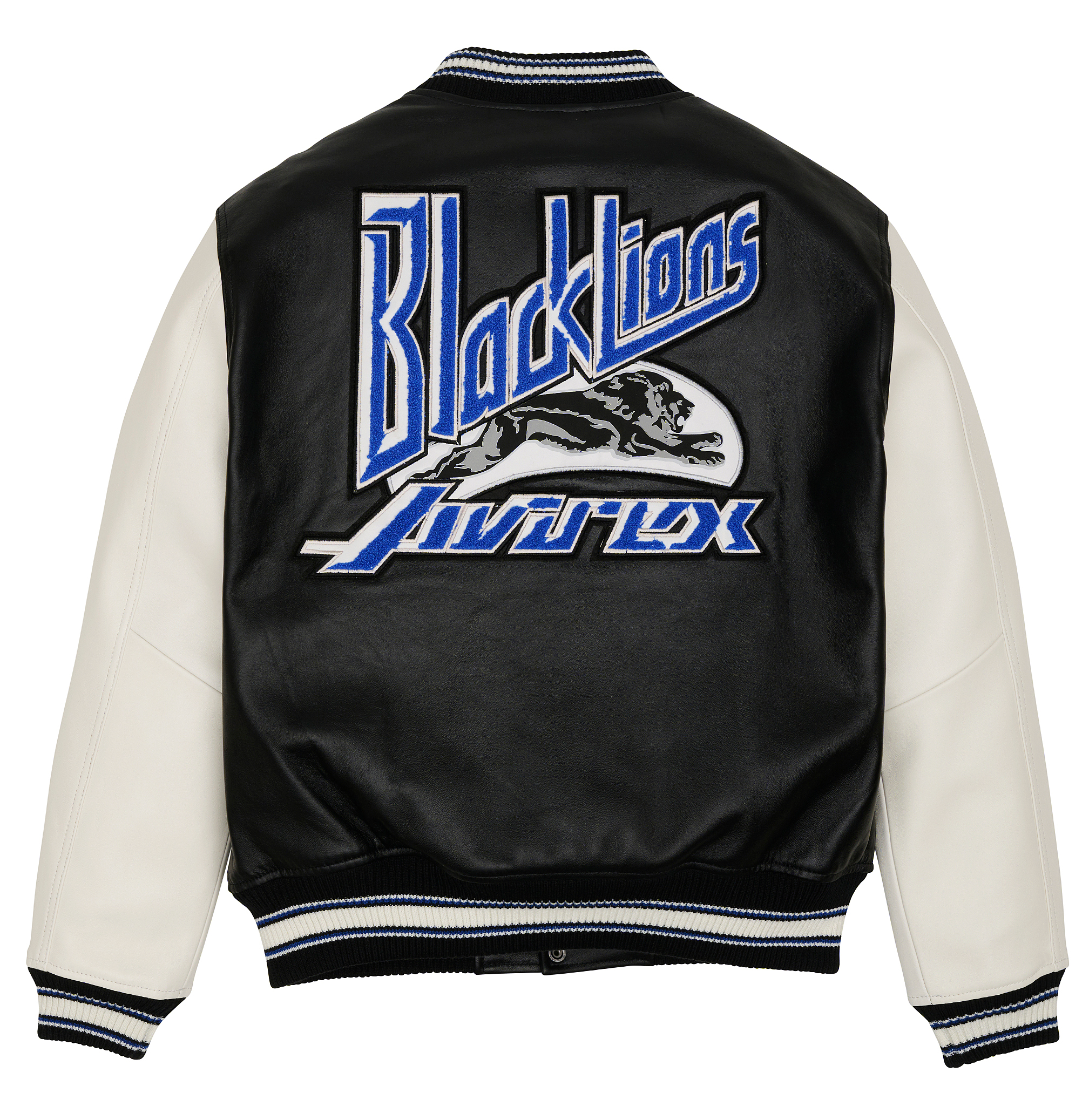Avirex Black Lions Varsity Leather Jacket