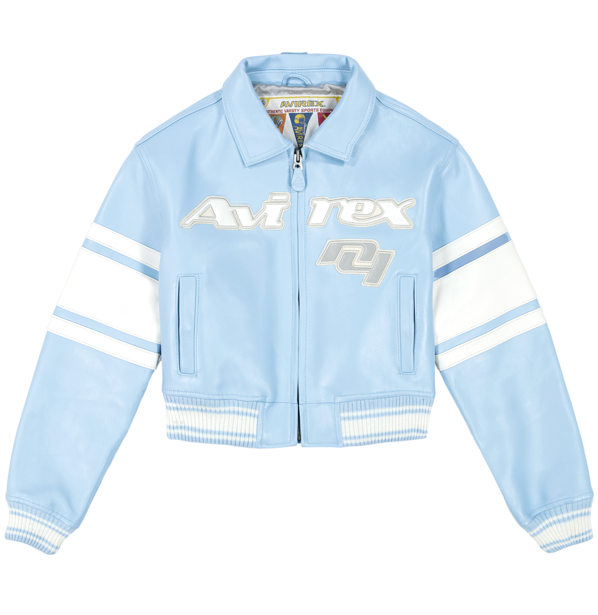 Avirex Cropped Legend Leather Bomber Jacket (Women's)