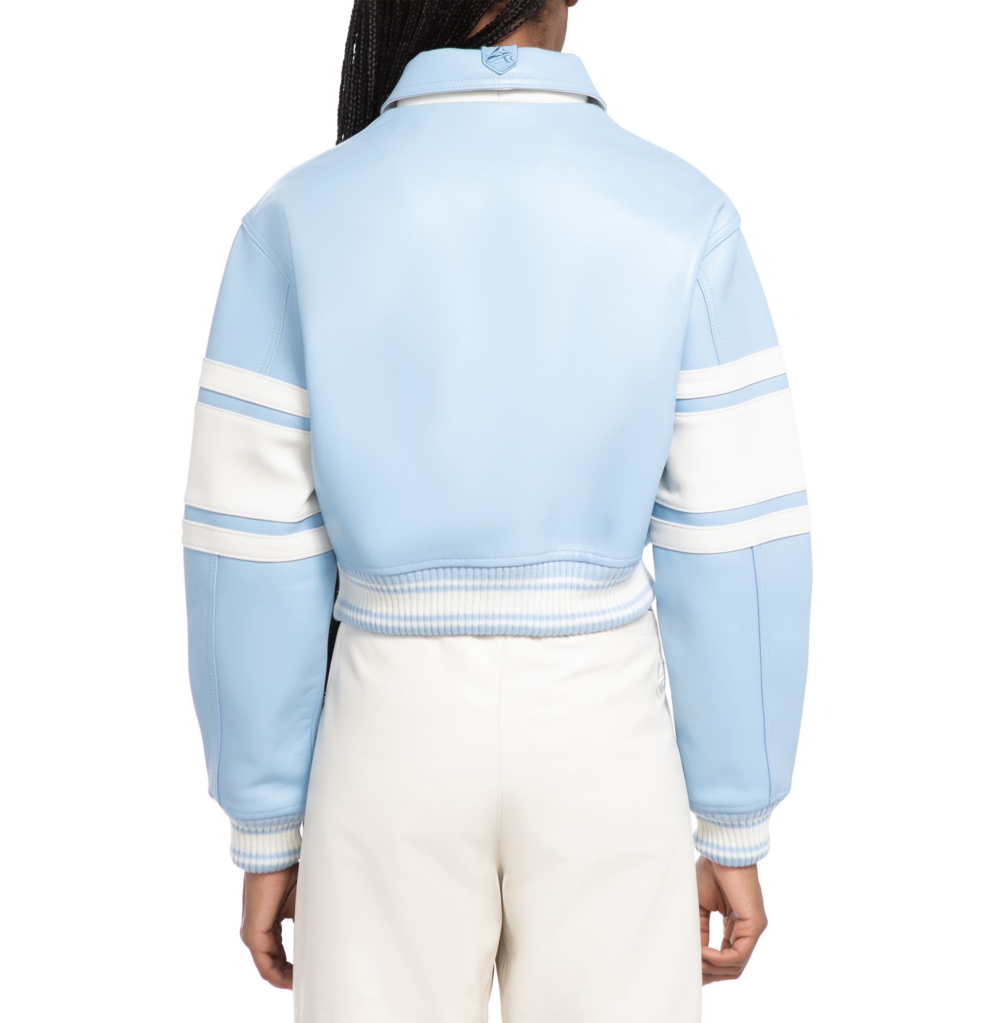 Avirex Cropped Legend Leather Bomber Jacket (Women's)