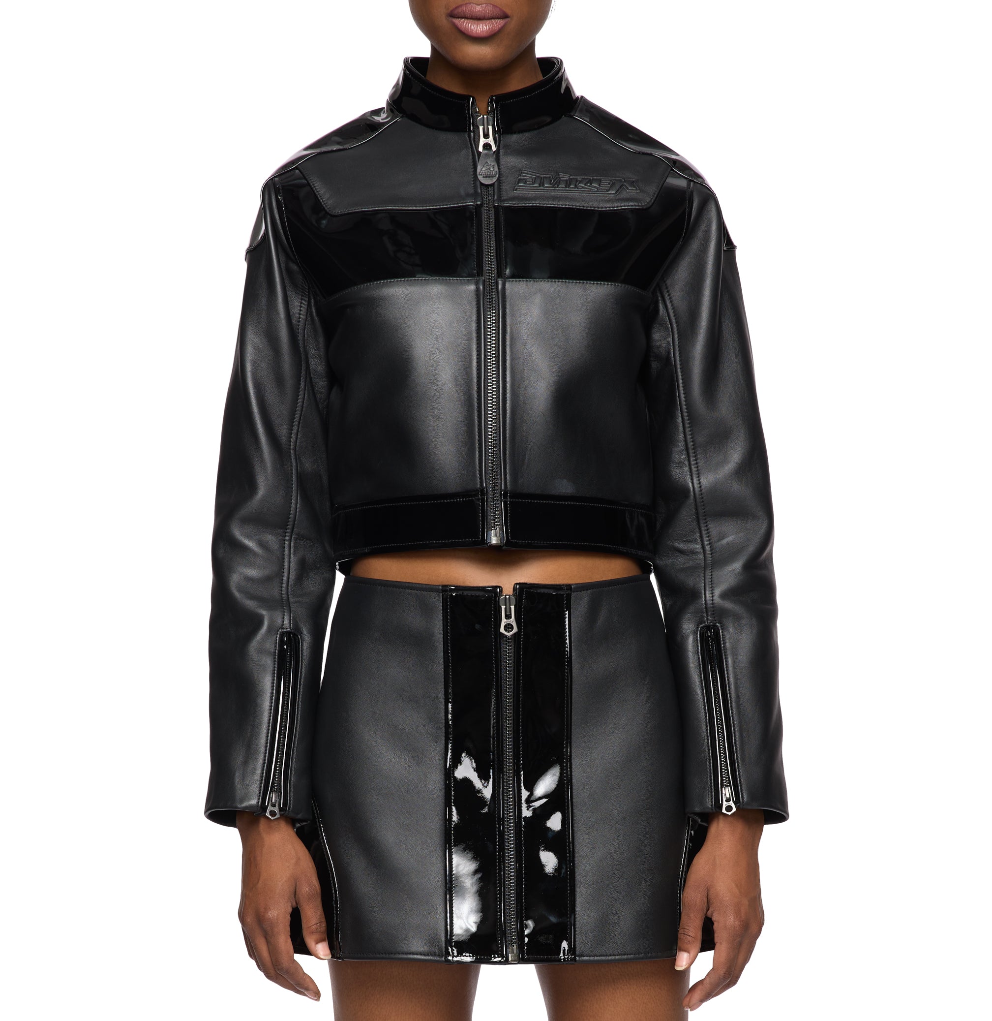 Avirex Cropped Legend Leather Bomber Jacket (Women's)