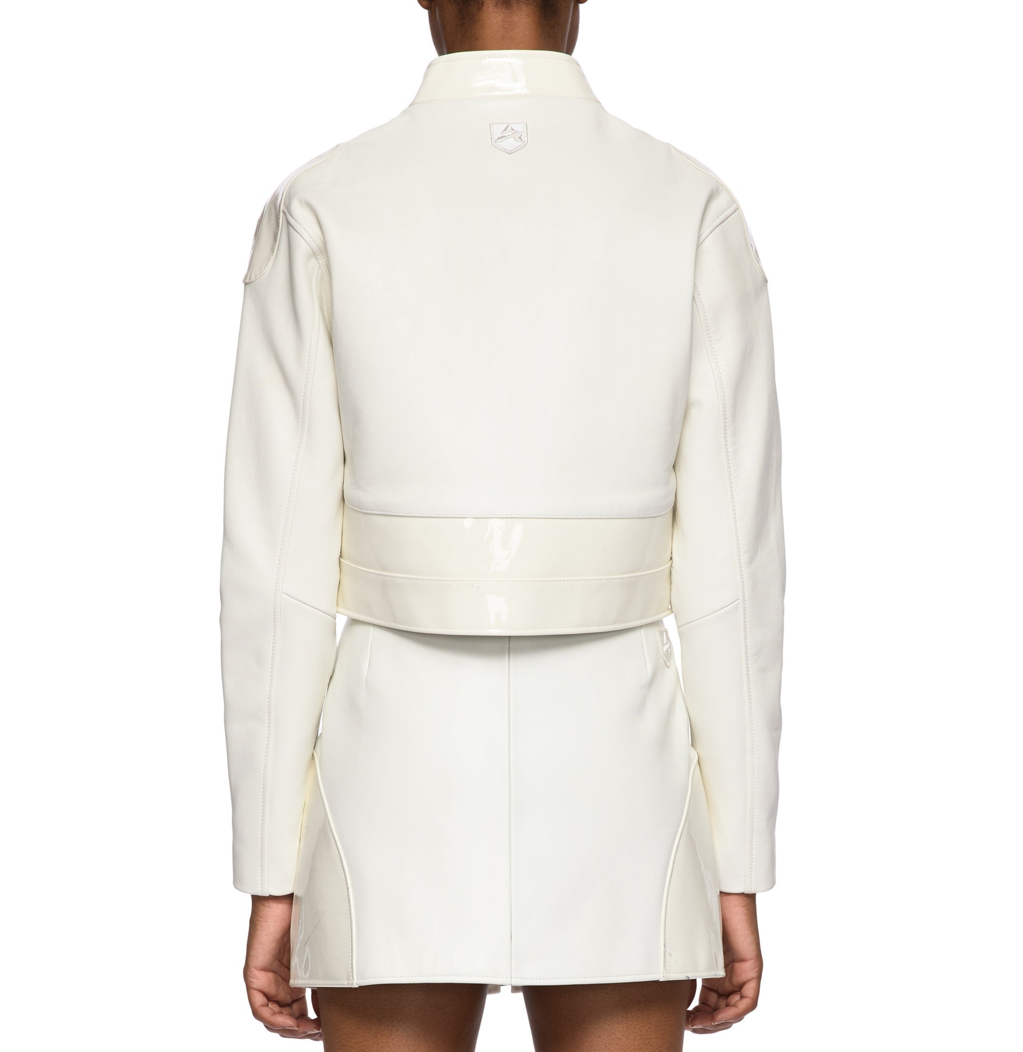 Avirex Cropped Patent Leather Moto Jacket (Women's)