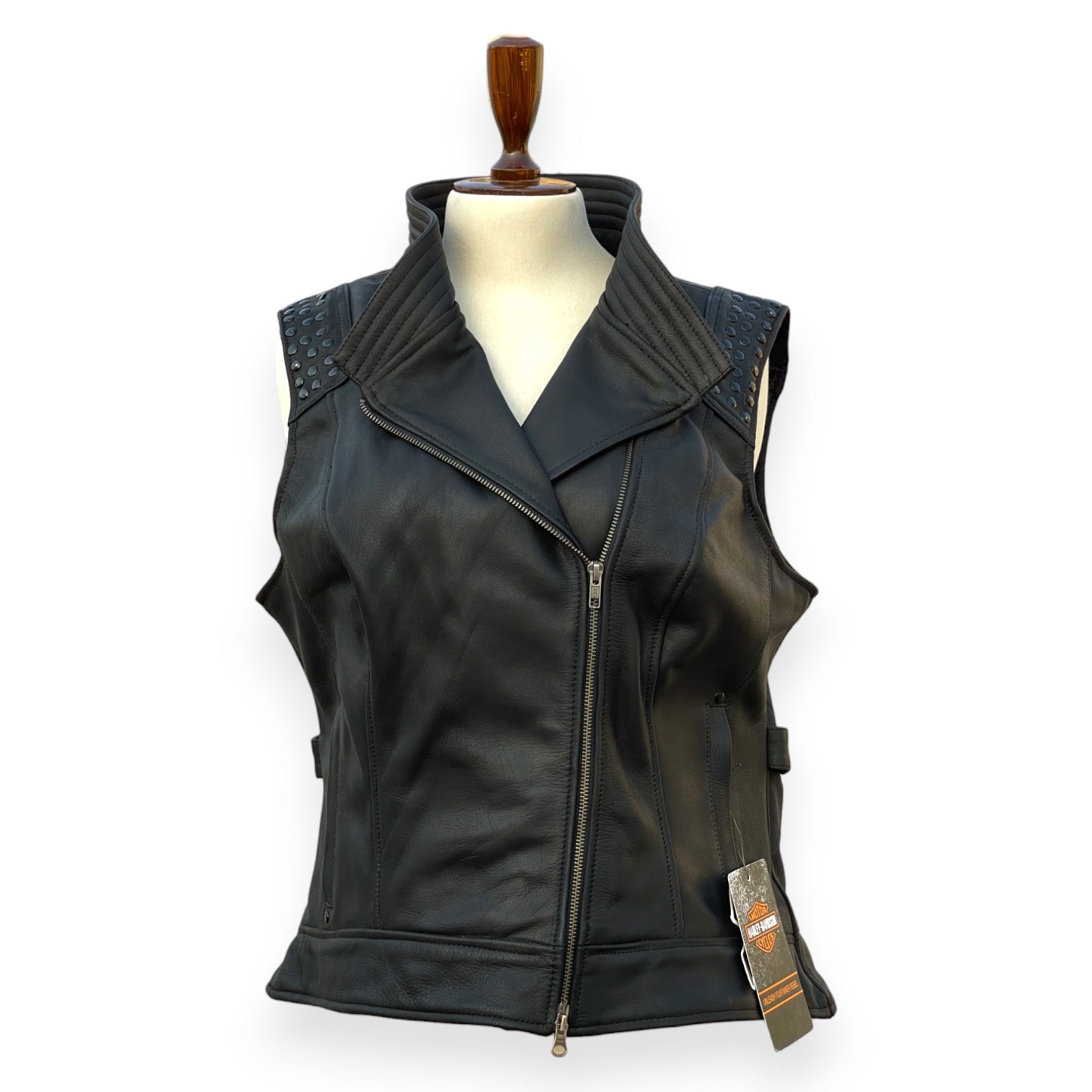 Women's Electra Studded Leather Vest