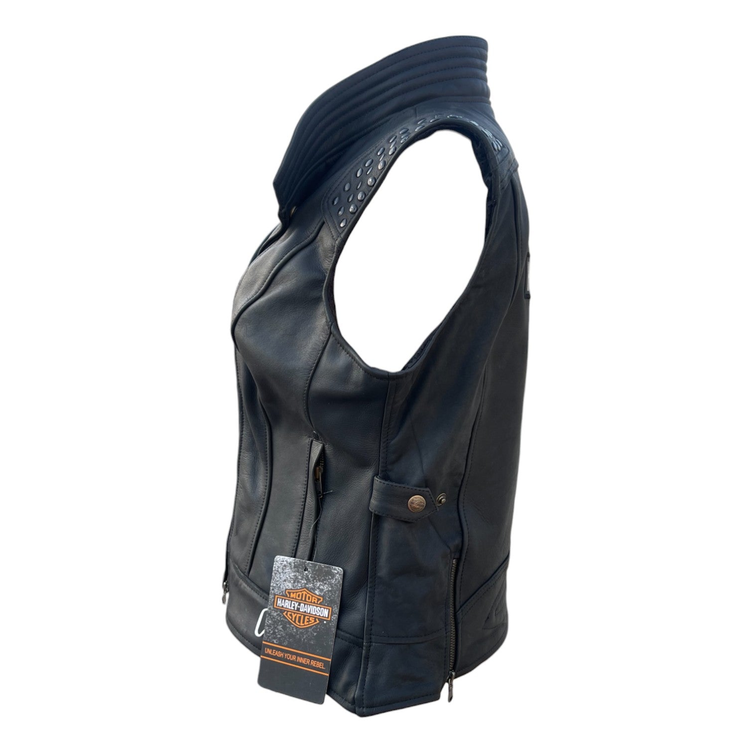Women's Electra Studded Leather Vest