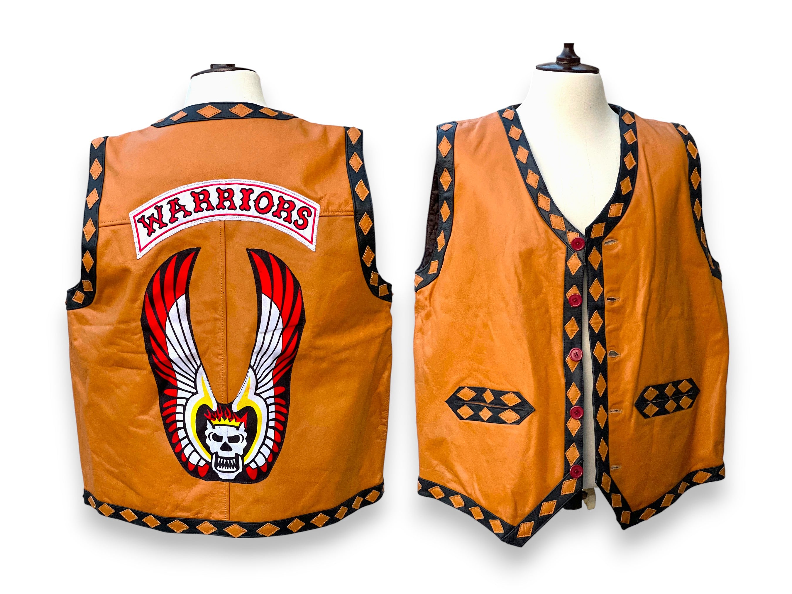 The Warriors Movie Stylish Vest Leather Jacket Bike Riders Best for Halloween