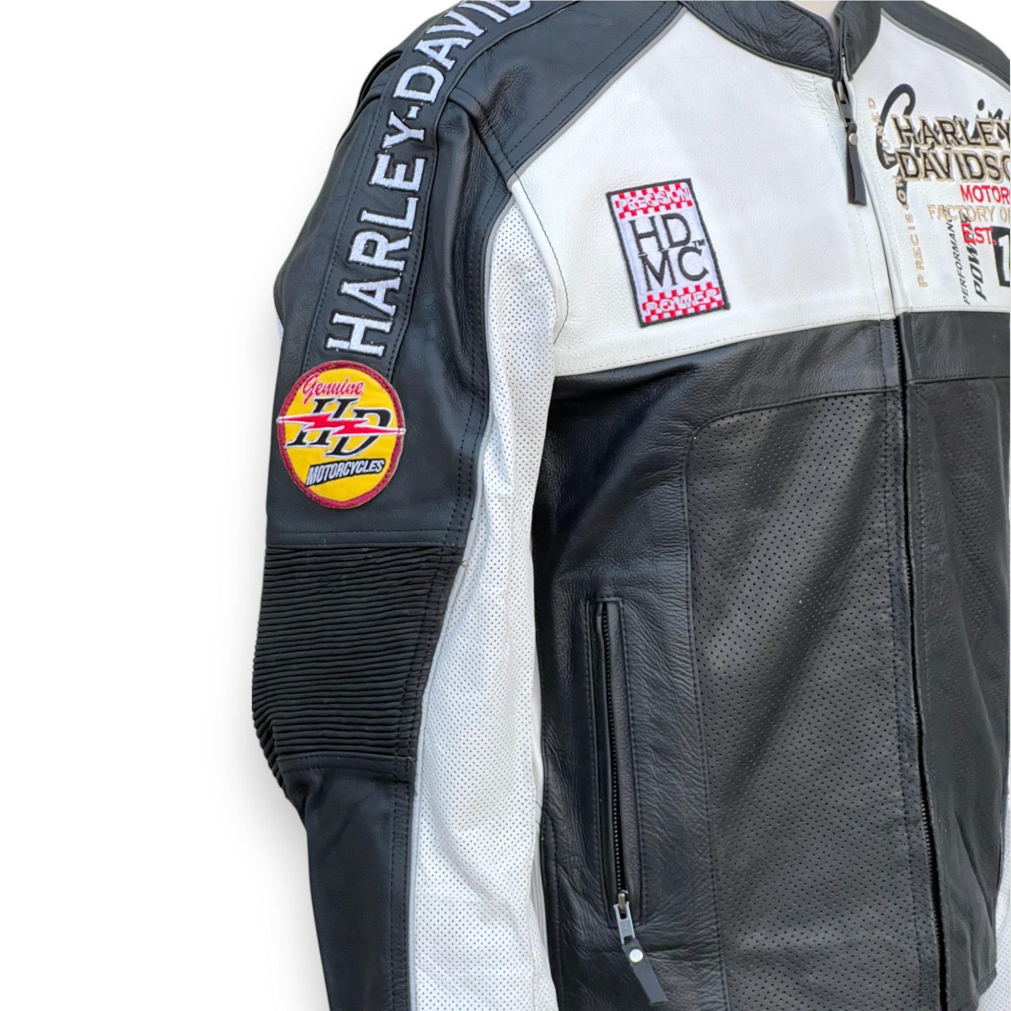Harley-Davidson Men’s Regulator Perforated Leather Jacket – Premium Cowhide for Breathable Riding