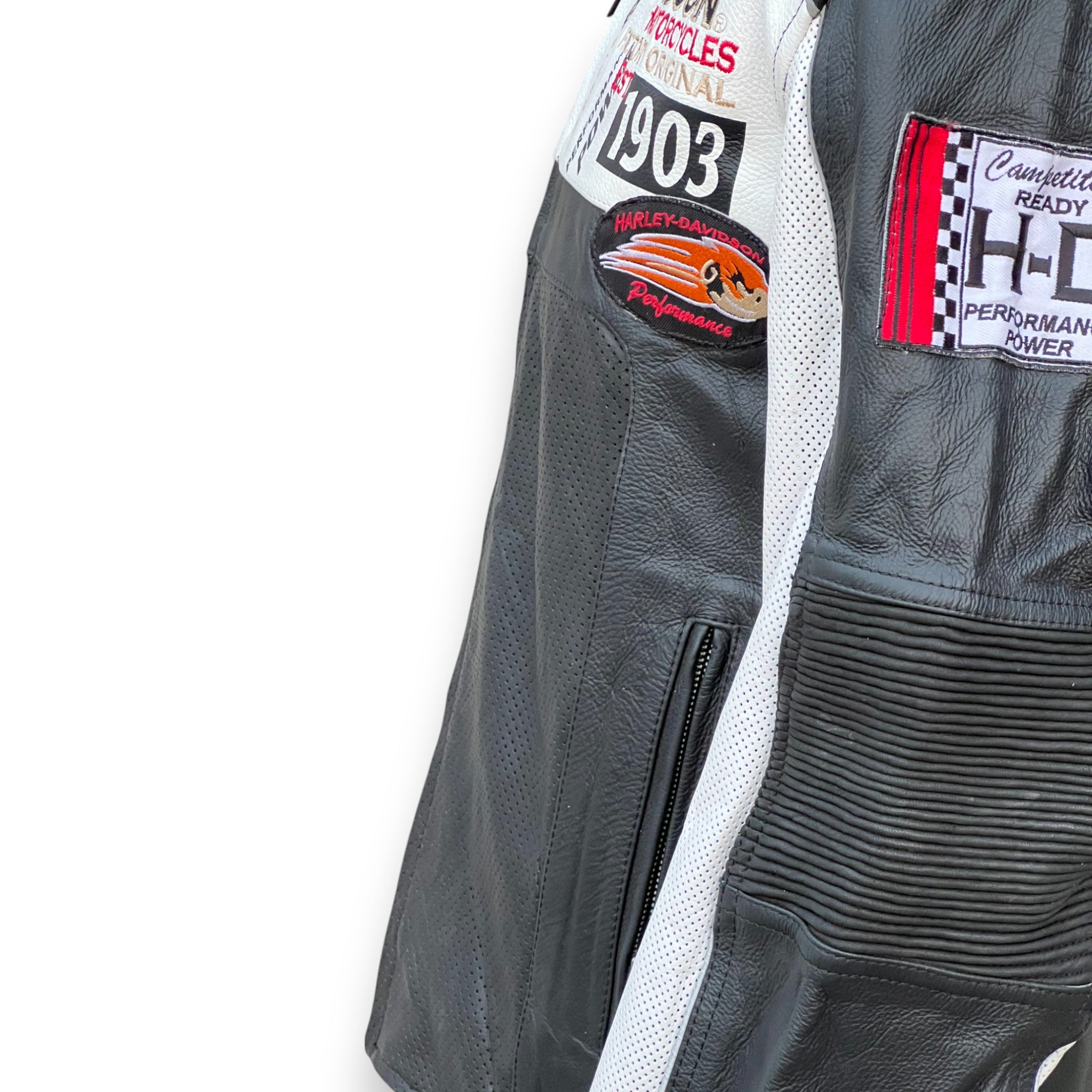 Harley-Davidson Men’s Regulator Perforated Leather Jacket – Premium Cowhide for Breathable Riding