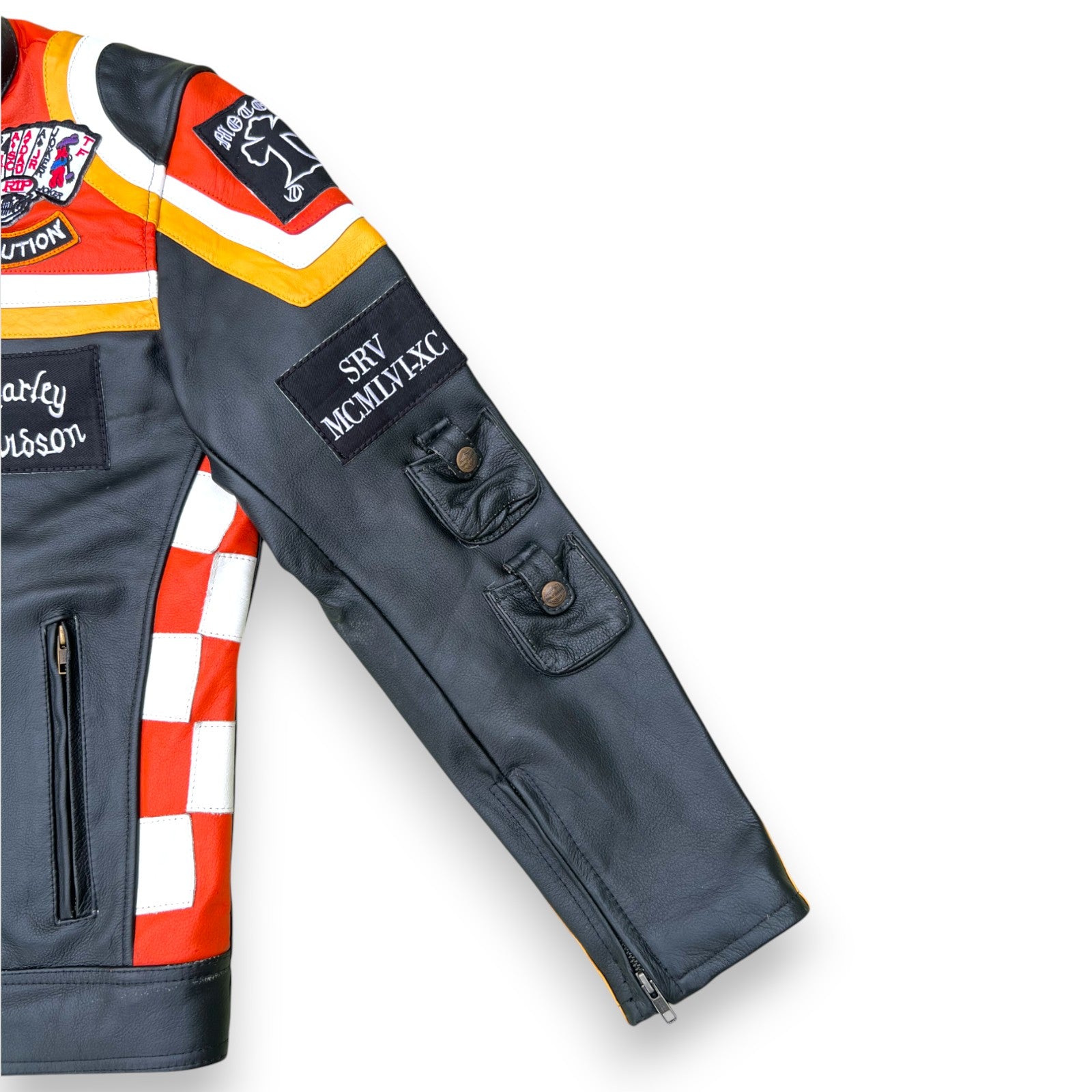 HDMM Mickey Rourke Marlboro Man Vintage Biker Cowhide Leather Motorcycle Jacket.