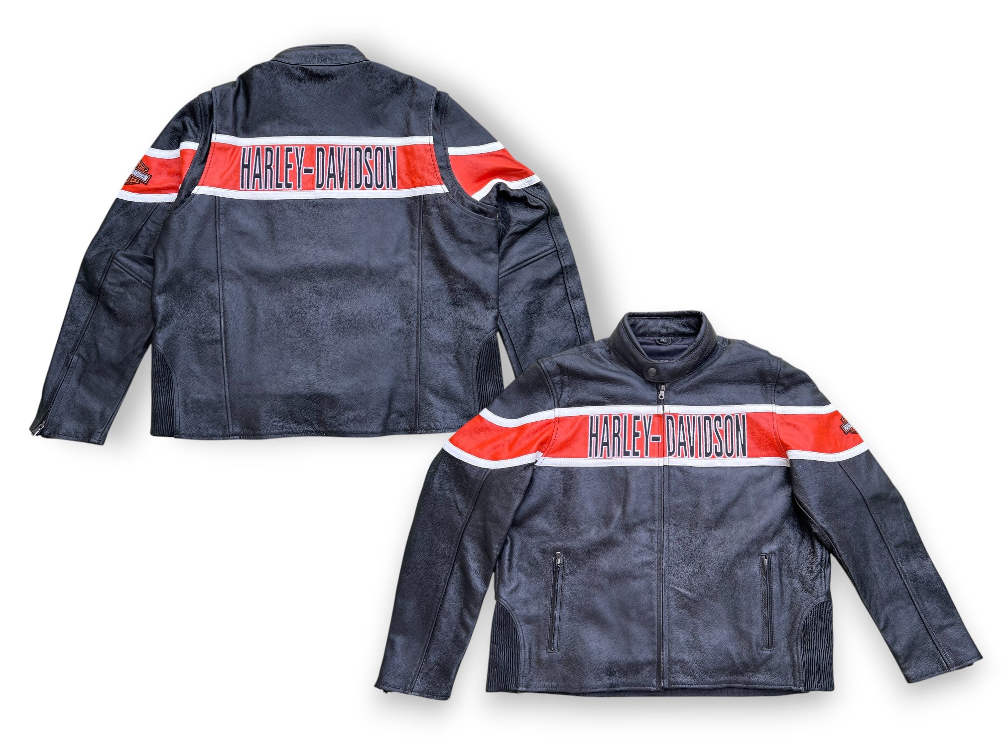 Harley-Davidson Men’s Trenton Leather Riding Jacket – Ventilated Protection
