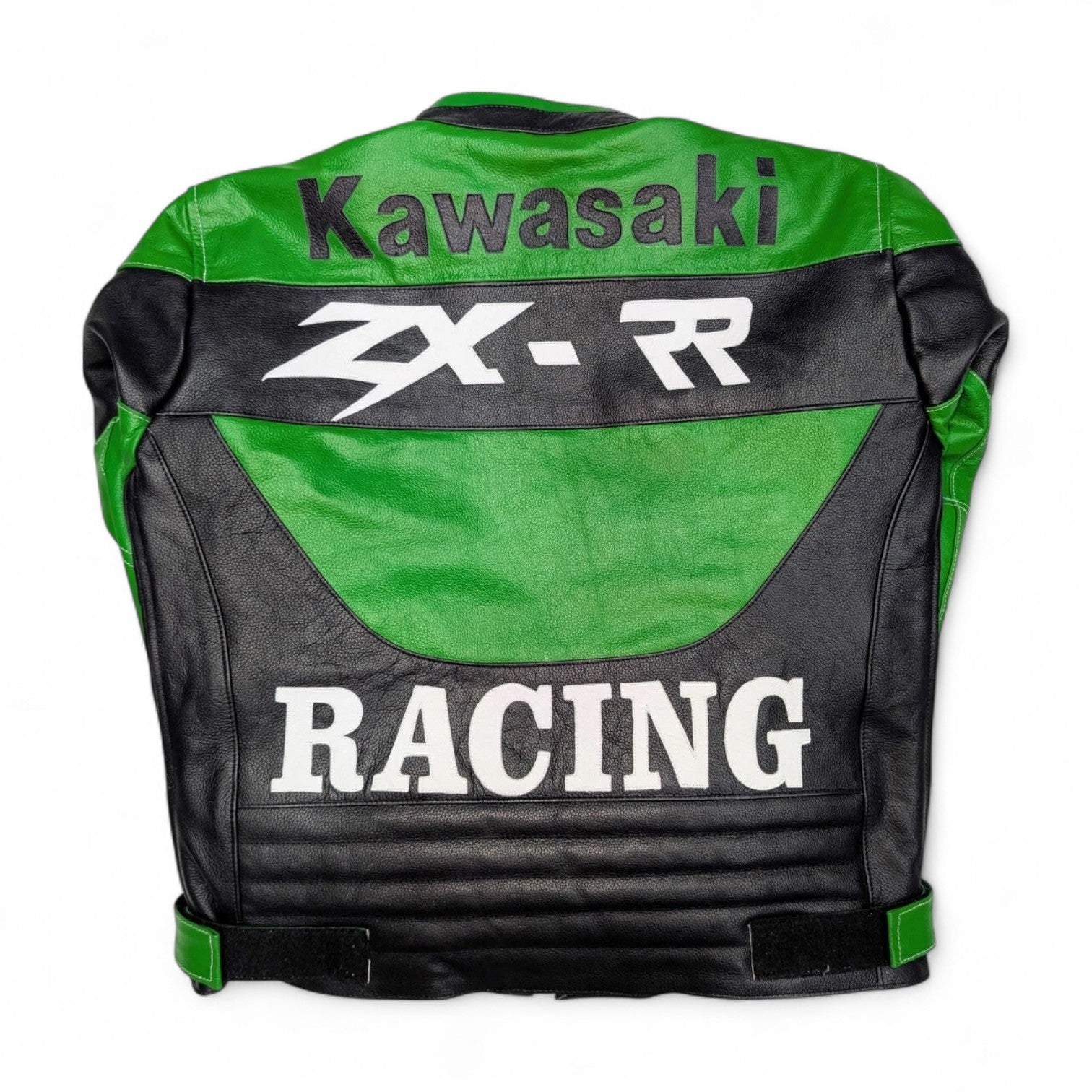 Kawasaki ZX Green Motorcycle Leather Jacket – CE Armored Racing Gear