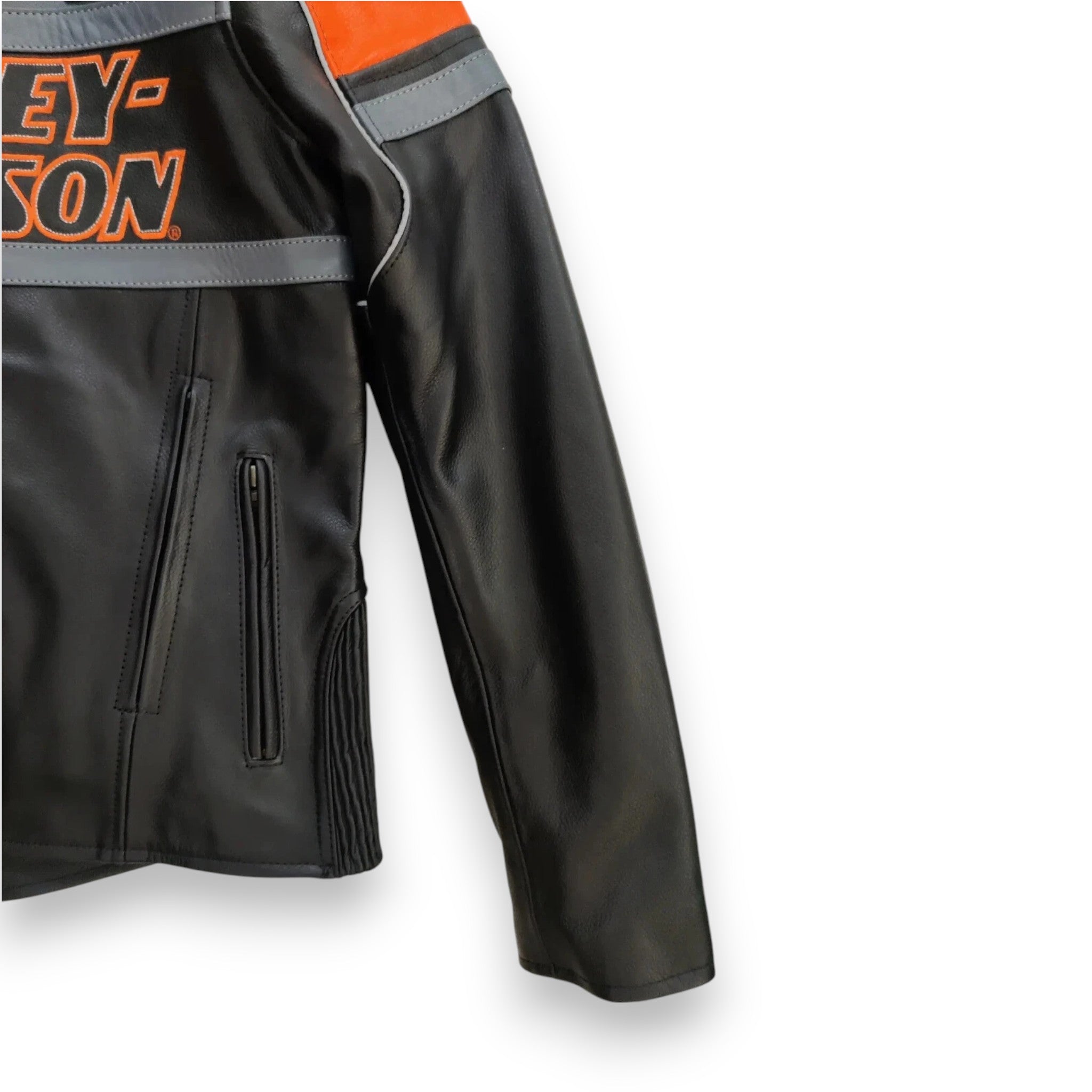Harley-Davidson Men’s Premium Black Leather Motorcycle Jacket – Bold Style with Classic Performance
