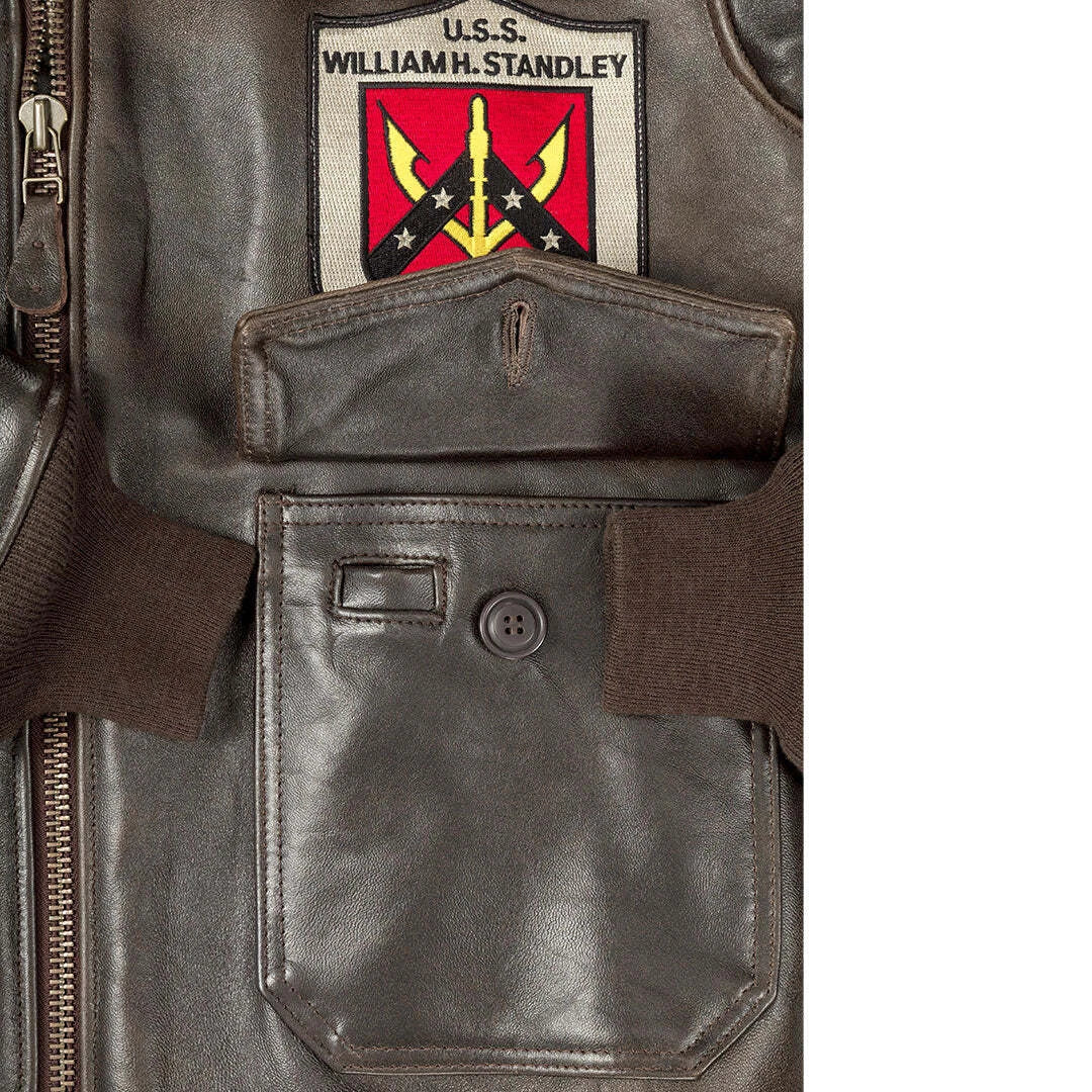 Cockpit USA Top Gun G-1 Flight Jacket – Inside USA Map Lining