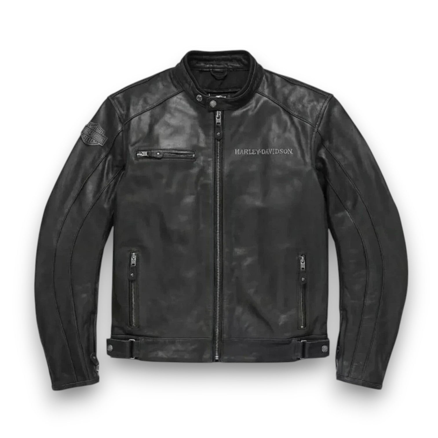 Real Cowhide Leather Biker Jacket