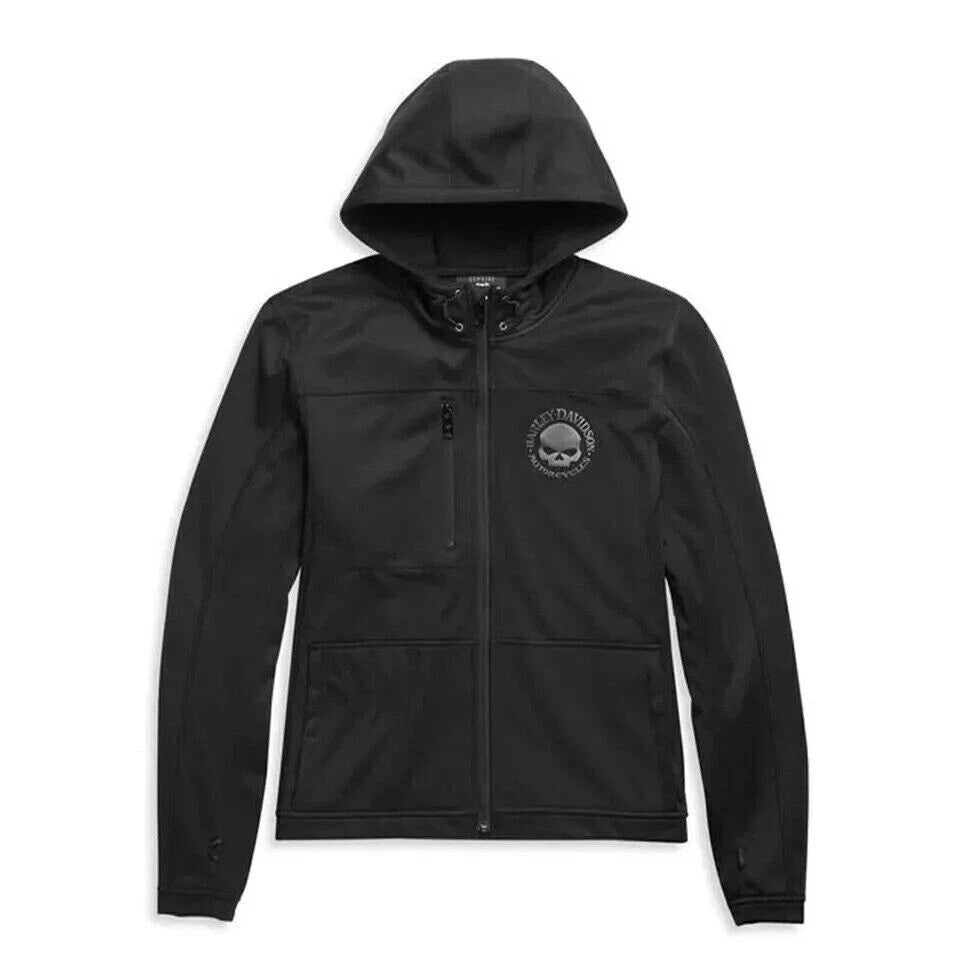 Harley-Davidson Men’s Black Auroral II 3-in-1 Leather Jacket – Convertible Cowhide with Removable Hoodie