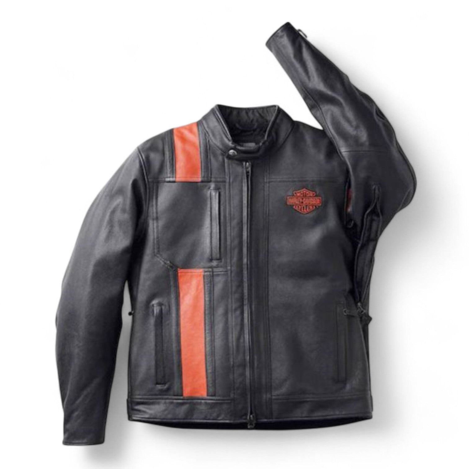 Harley-Davidson Men’s Hwy-100 Leather Jacket – Midweight Cowhide with YKK Zippers