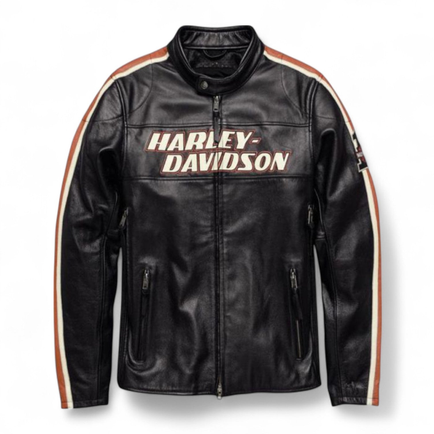 Harley-Davidson Men's Torque Leather Jacket – Triple Stripe Design